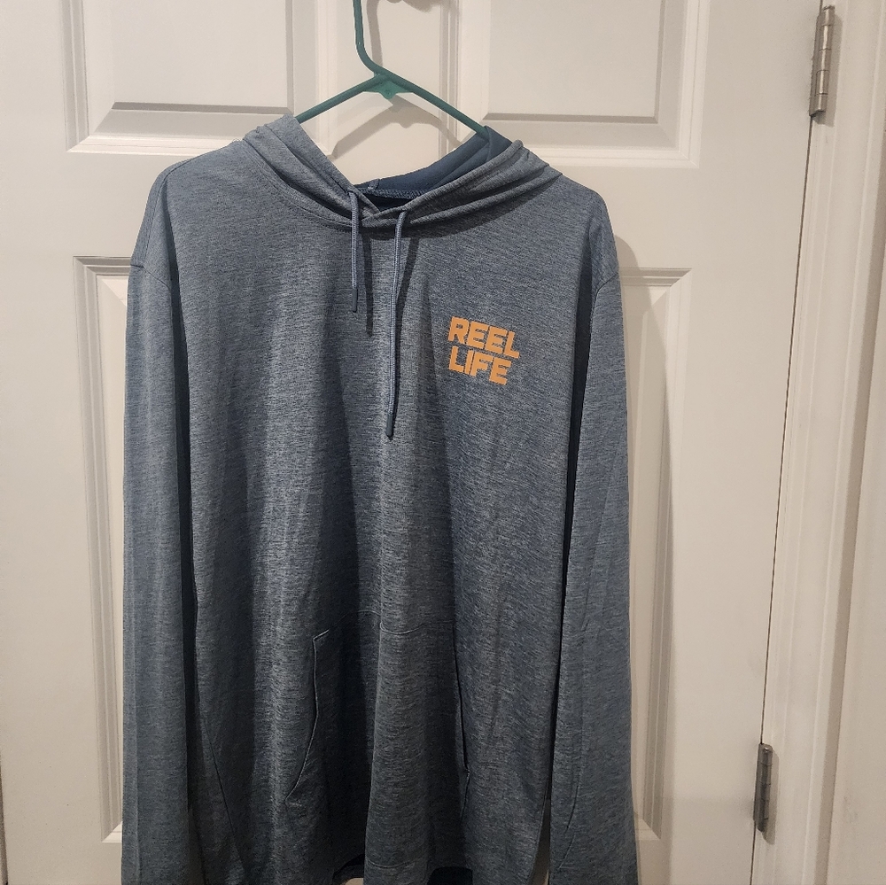 Mens NWT Reel life Hoodie Large